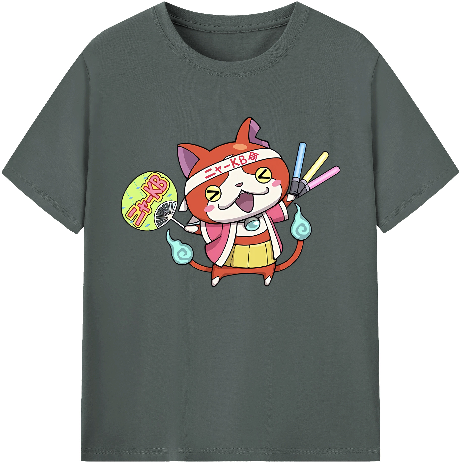 （画像用） 妖怪ウォッチ Yo-kai Watch 綿100％ メンズ半袖Tシャツ｜肌触りやわらか＆通気性